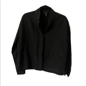 Eileen Fisher linen black shirt M